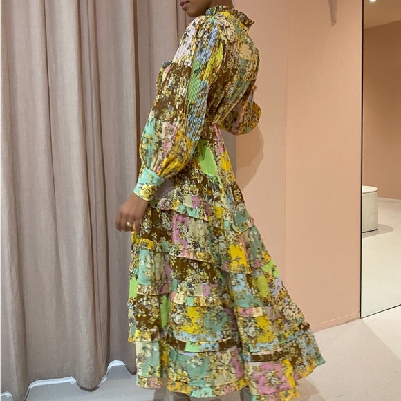 Matilde Pleat Shirtdress in Multi Alemais - Picture 5 of 9